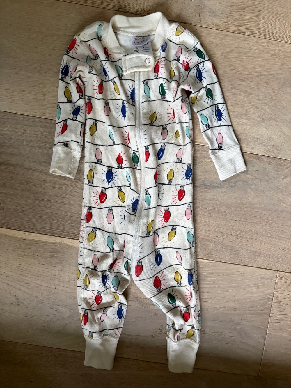 Hanna Andersson Christmas string lights pajamas holiday - 6-12 months